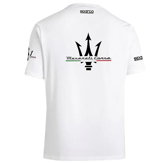 Maserati T-shirt van Sparco - Wit