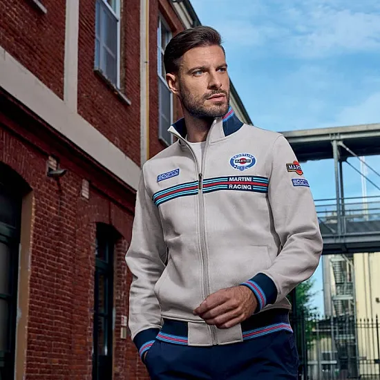 Heren Full Zip Sweatshirt Martini Racing - Grijs