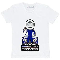 T-Shirt Future Racer van Sparco - Wit