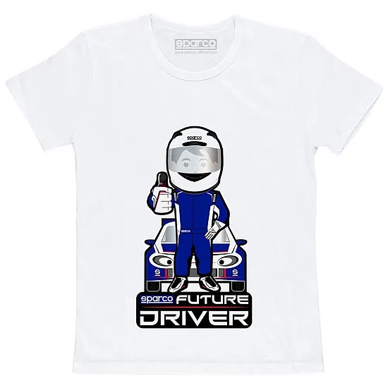 T-Shirt Future Racer van Sparco - Wit