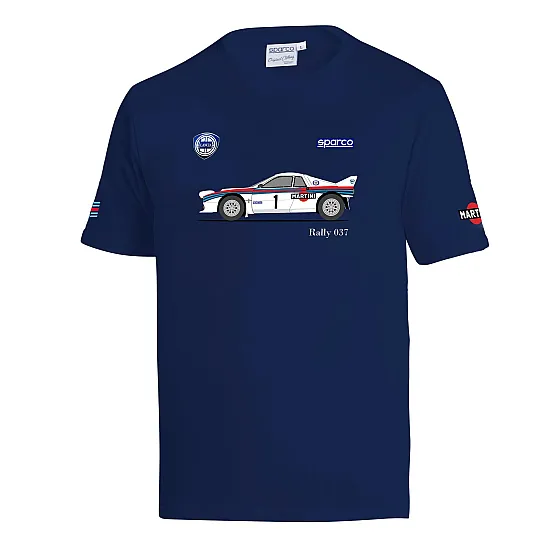 T-Shirt Lancia 037 Rally Martini Racing - Navy Blue
