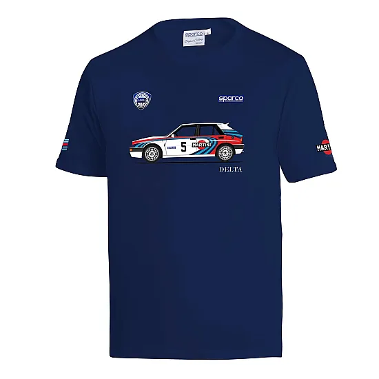 T-Shirt Lancia Delta Martini Racing - Marineblauw