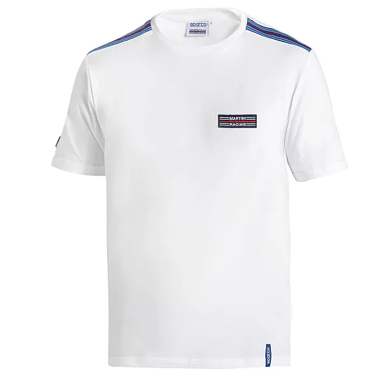 T-Shirt Martini Racing Stripes - Wit