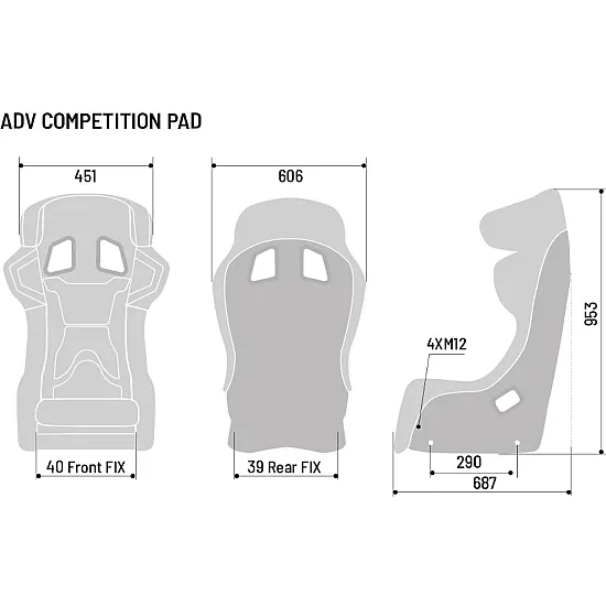 Sparaco ADV Competition PAD Carbon Stoel FIA 8862-2009