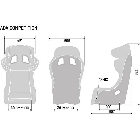 Sparco ADV Competition Carbon Stoel FIA 8862-2009