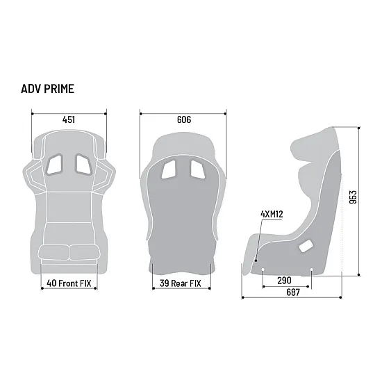 Sparco ADV Prime PAD Carbon Stoel FIA 8862-2009