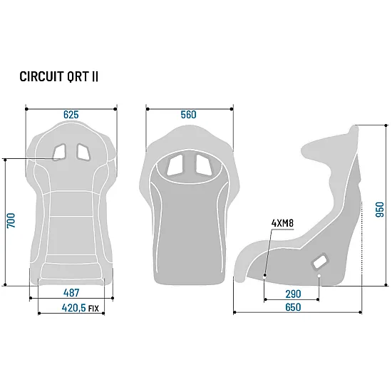 Sparco Circuit II QRT Stoel FIA 8855-1999