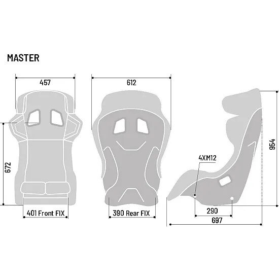 Sparco Master Advanced Stoel FIA 8855-2021