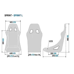 Sparco Sprint L Stoel FIA 8855-1999 - Zwart