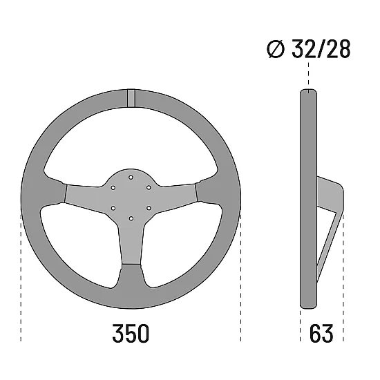 Sparco 345 Leren Stuurwiel - Zwart