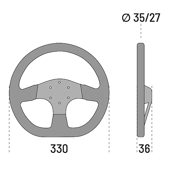 Sparco 353 Suède Stuurwiel - Zwart