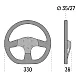 Sparco 353 Suède Stuurwiel - Zwart