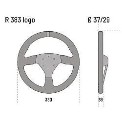 Sparco 383 Logo Suède Stuurwiel