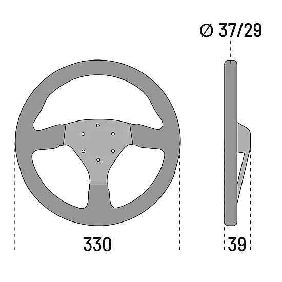 Sparco 383 Suède Stuurwiel - Zwart