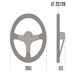 Sparco L 575 Suède Stuurwiel