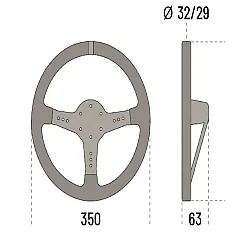 Sparco L 777 Suède Stuurwiel