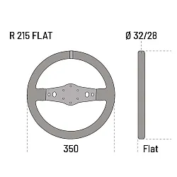 Sparco R215 Plat Suède Stuurwiel