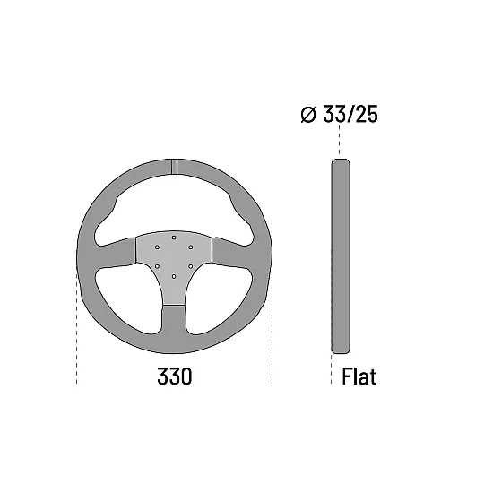 Sparco R330 Suède Stuurwiel - Zonder Knop
