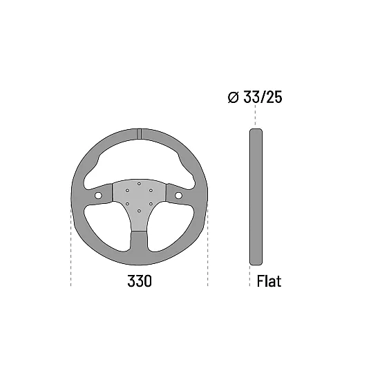 Sparco R330B Stuurwiel Suède met Knoppen