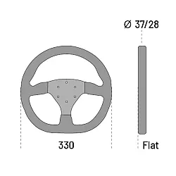 Sparco Ring L360 Suède Stuurwiel