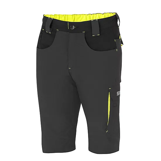 Sparco Tech Laredo Light Shorts - Donkergrijs / Geel