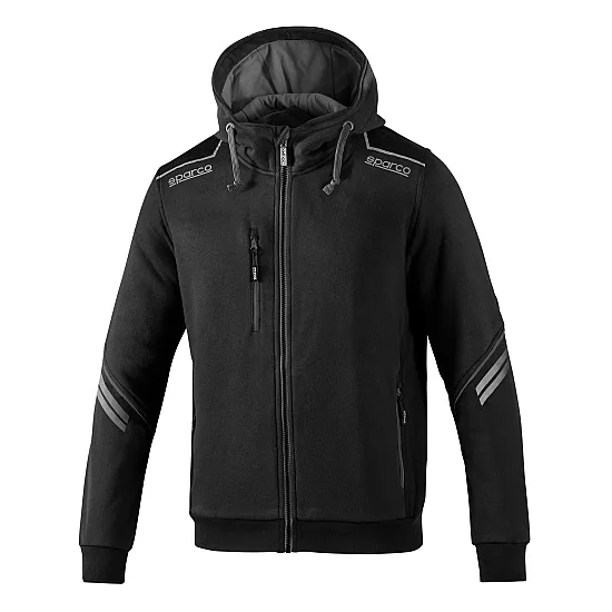 Sparco Colorado Hoodie met volledige ritssluiting - Zwart / Grijs