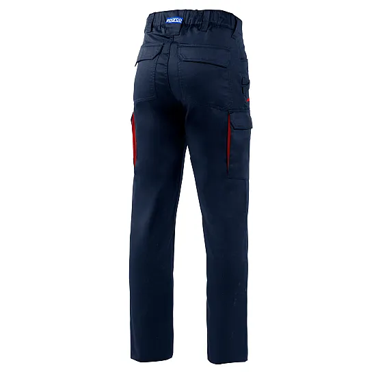 Sparco FTW Broek Vermont - Navy Blauw / Rood