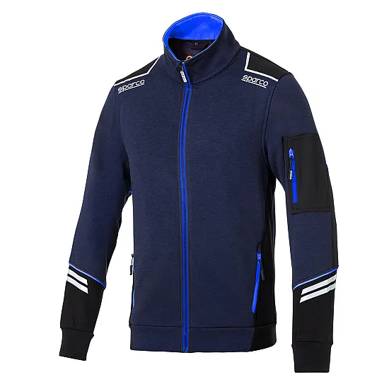 Sparco Full Zip Tech Alabama - Blauw Marine / Lichtblauw