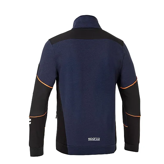 Sparco Full Zip Tech Alabama - Navy Blauw / Oranje