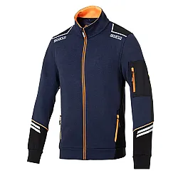 Sparco Full Zip Tech Alabama - Navy Blauw / Oranje