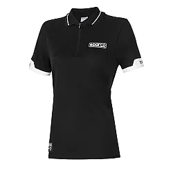 Sparco Lady Polo Zip MY2024 - Zwart