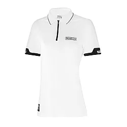 Sparco Lady Polo Zip MY2024 - Wit
