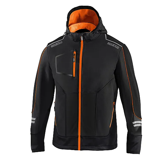Sparco Soft-Shell Tech York - Zwart / Oranje