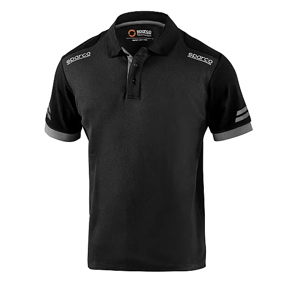 Sparco Tech Toledo Polo - Zwart / Grijs