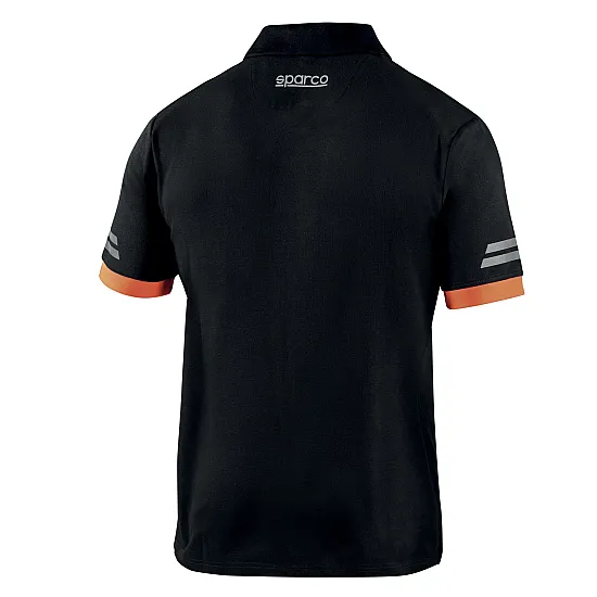Sparco Tech Toledo Polo - Zwart / Oranje