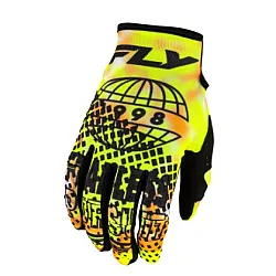 Fly Racing Kinetic Blur Handschoenen - Wit / Hi-Vis / Oranje